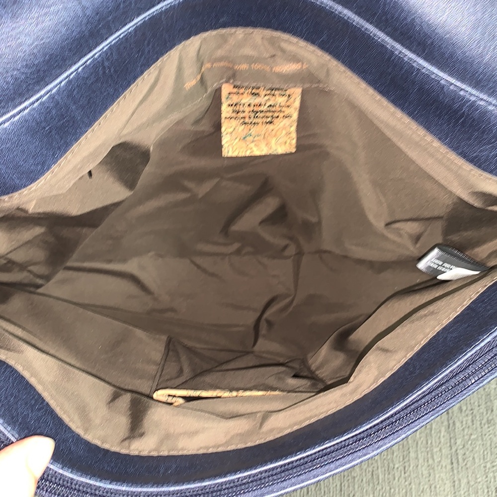 Matt & Nat Messenger Bag Navy Blue Vegan Leather Lesson Laptop Shoulder Bag - Picture 14 of 17
